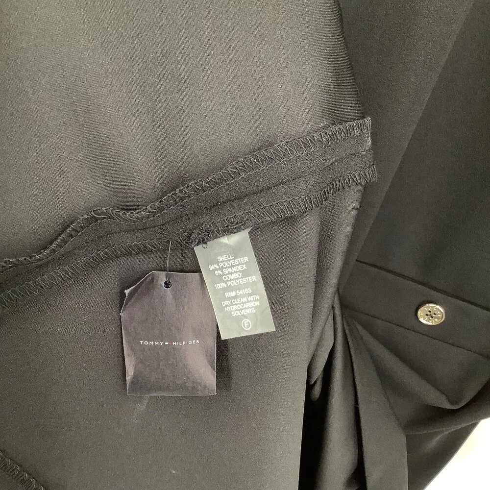 Tommy Hilfiger Women's Black White Collar Shift Dress Size 14 Pockets - Picture 7 of 8